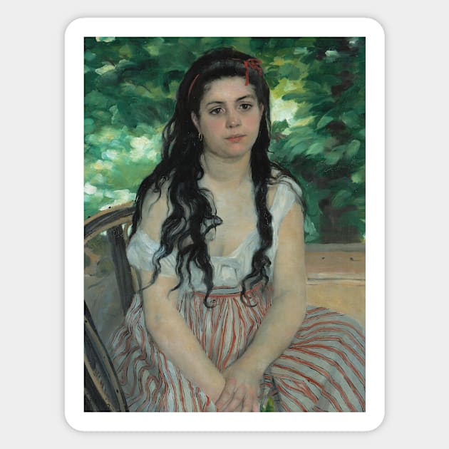 En ete - La bohemienne by Auguste Renoir Sticker by Classic Art Stall